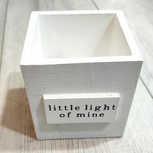 ❤️NWT❤️ Little Light of Mine White Wooden Holder